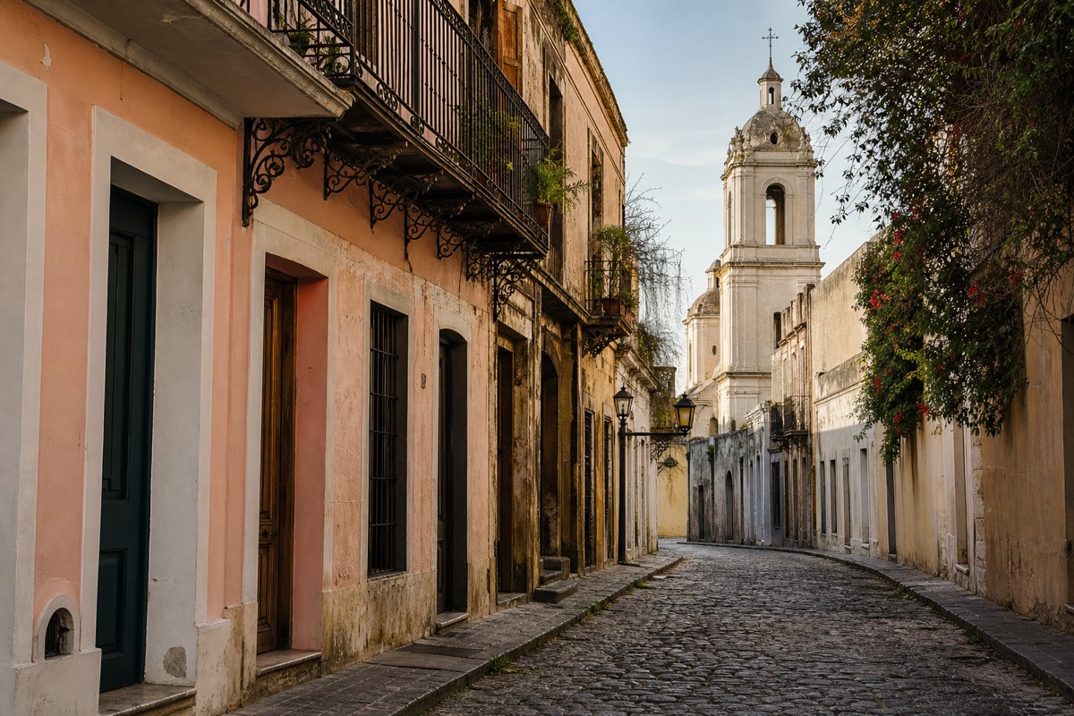 A street in Ciudad Vieja, Montevideo's historic center
