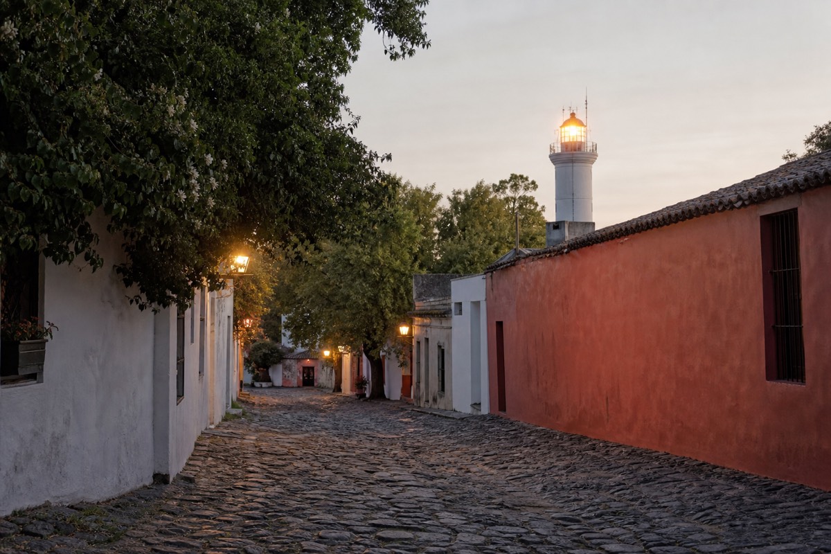 The cobblestone streets of Colonia del Sacramento