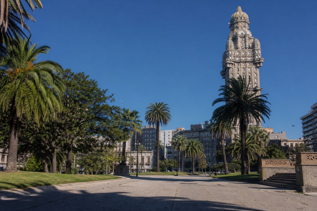 A street in Ciudad Vieja, Montevideo's historic center