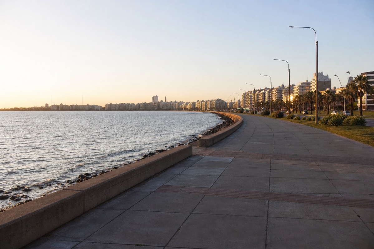 Montevideo's Rambla waterfront promenade