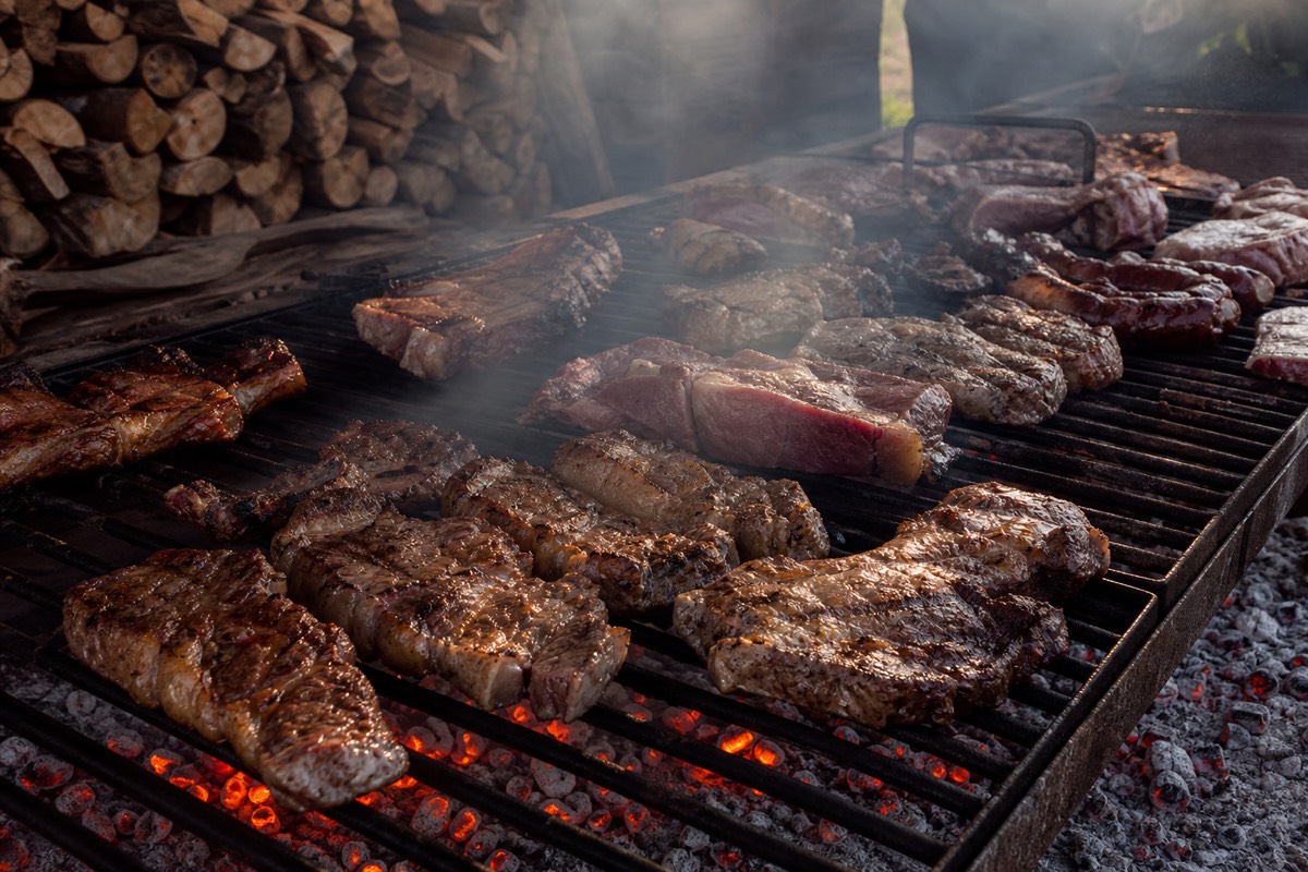Uruguayan asado on the grill